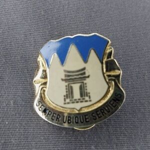 Vintage 540th Support Battalion Insignia Pin - Semper Ubique Servans